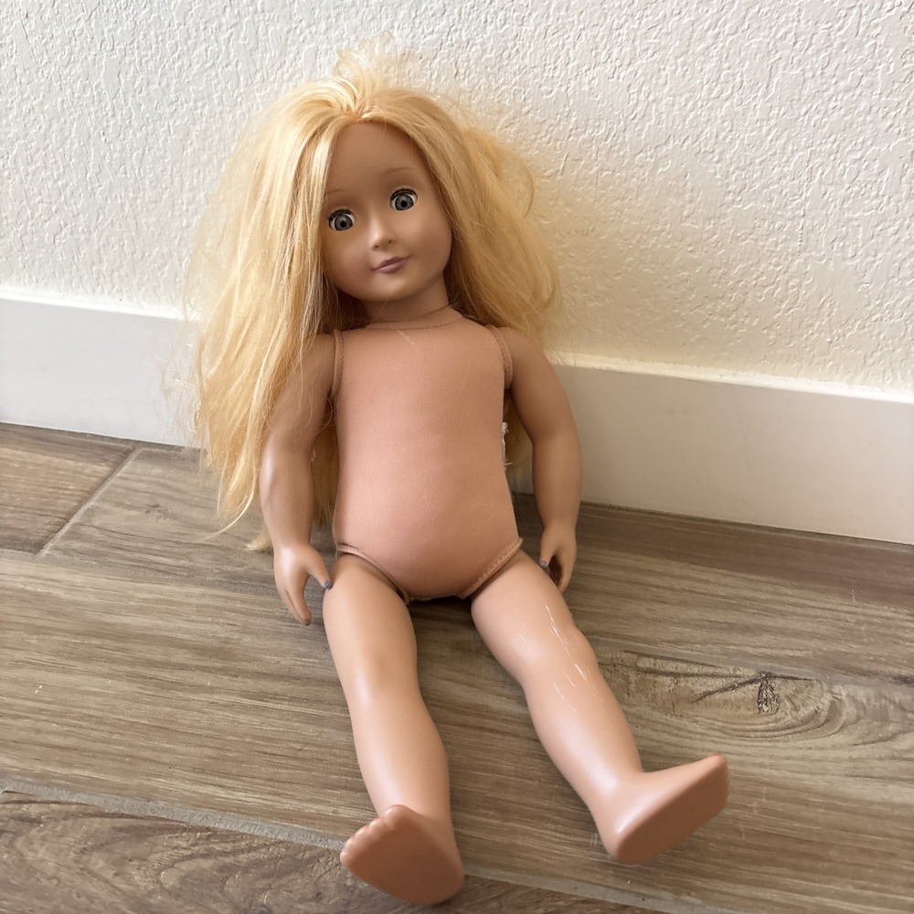 Our Generation 18" Doll Light Skin Strawberry Blond Long Hair‎ Blue Eyes